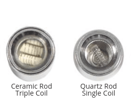 two wax atomizers with quartz rods.