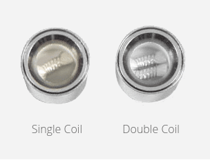 image of a single and double coil wax atomizer