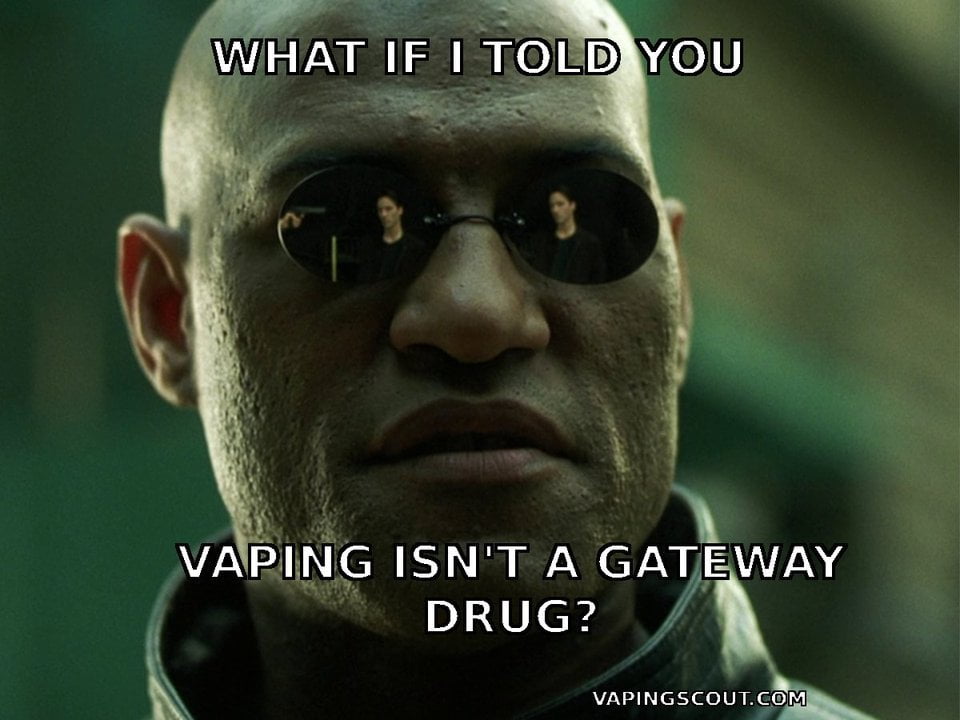 Morpheus Matrix meme about vaping.