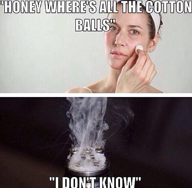 Woman looking for cotton balls meme.