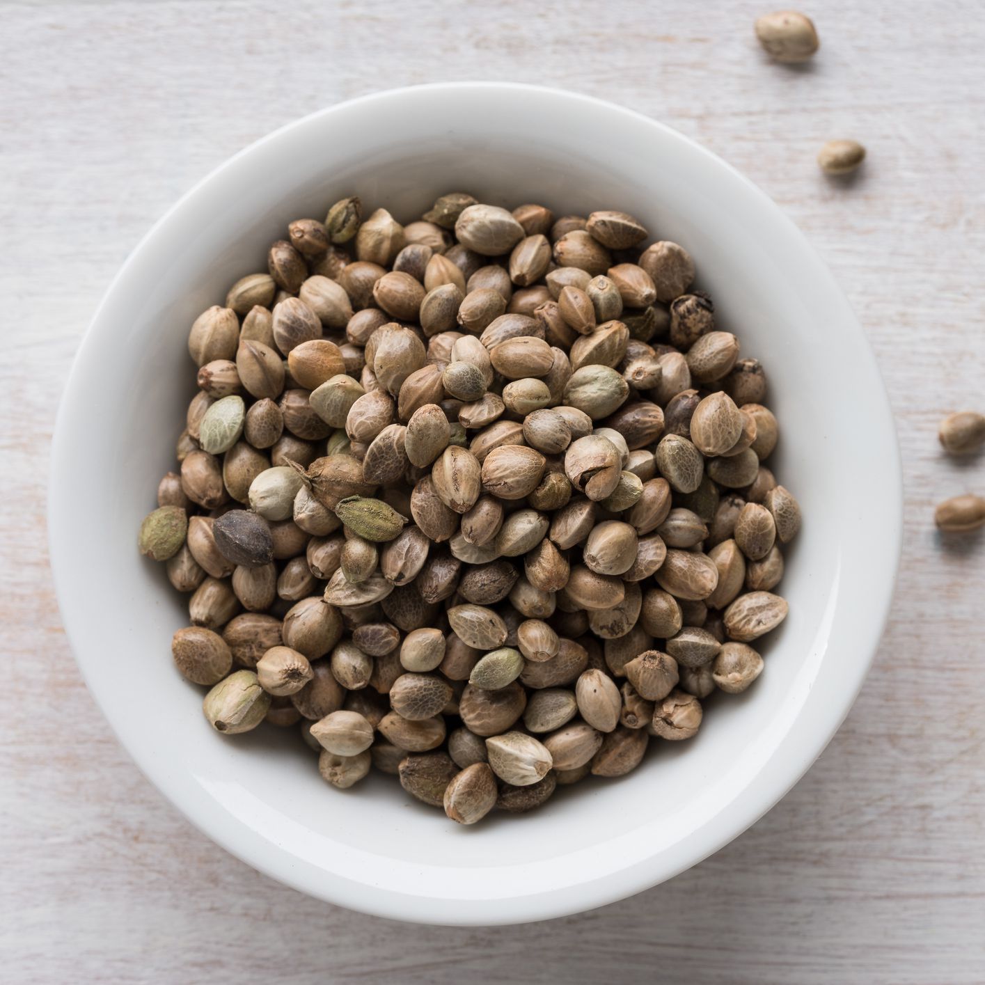 image of a bowl of hemp seeds